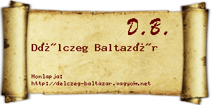 Délczeg Baltazár névjegykártya